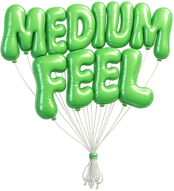 Medium Feel balloon letters logo